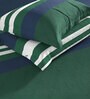 4 Pcs Bradford Striped Blue & Grey 100% Cotton King Double Bedding Set
